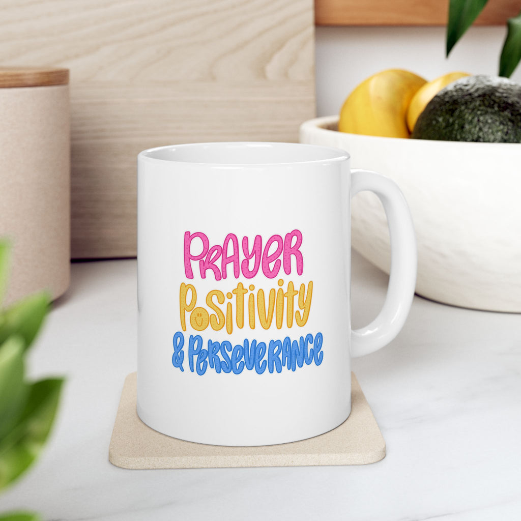 The Three P's Mug - Prayer, Positivity and Perseverance