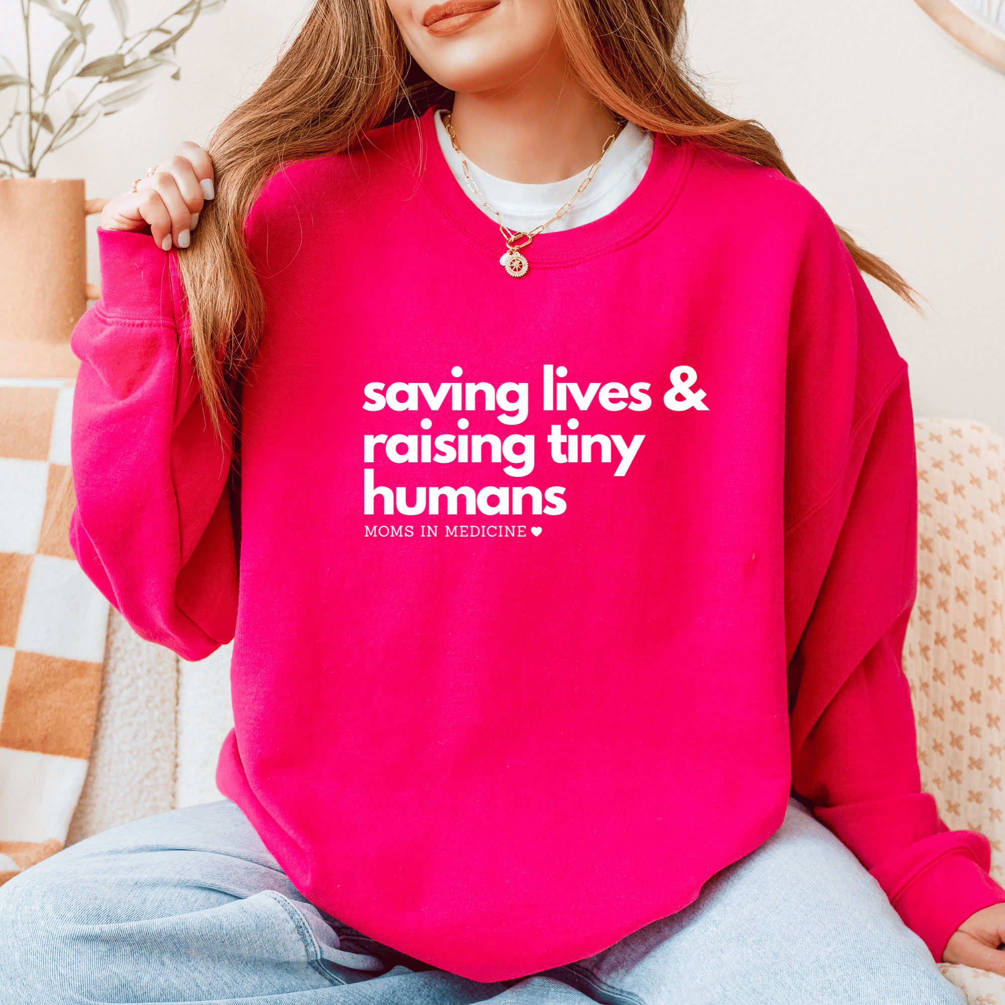 Saving Lives & Raising Tiny Humans Crewneck