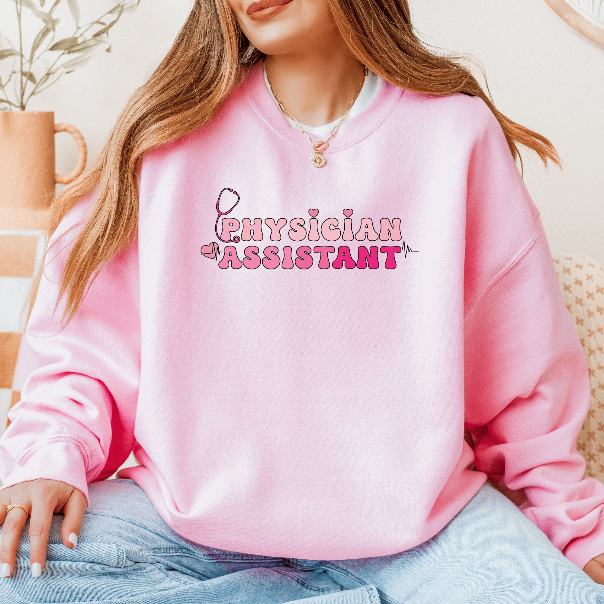 Pink Physician Assistant Crewneck