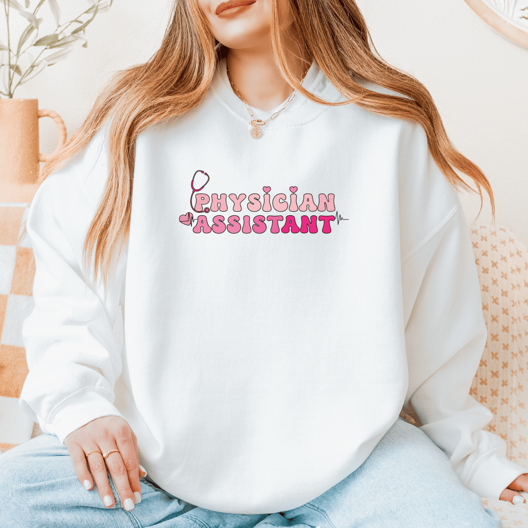 Pink Physician Assistant Crewneck
