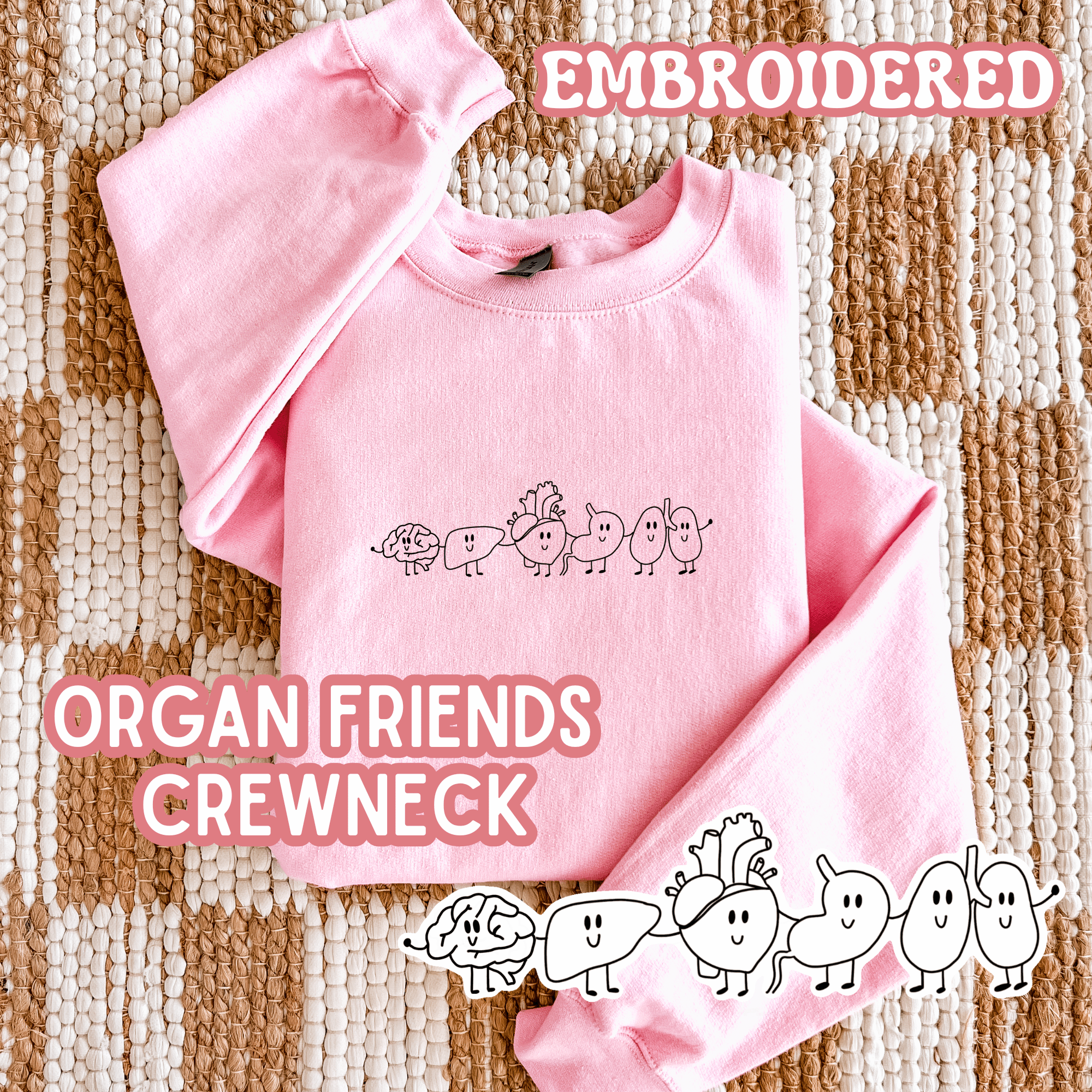 EMBROIDERED Organ Friends Crewneck
