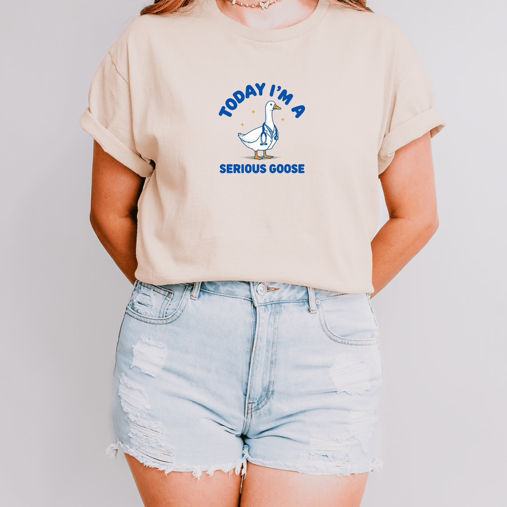 Today I'm a Serious Goose Tee in Blue