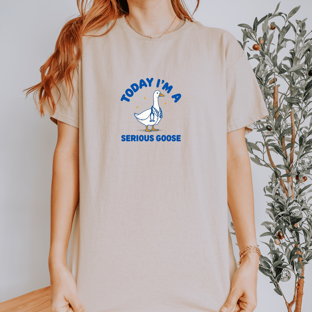 Today I'm a Serious Goose Tee in Blue