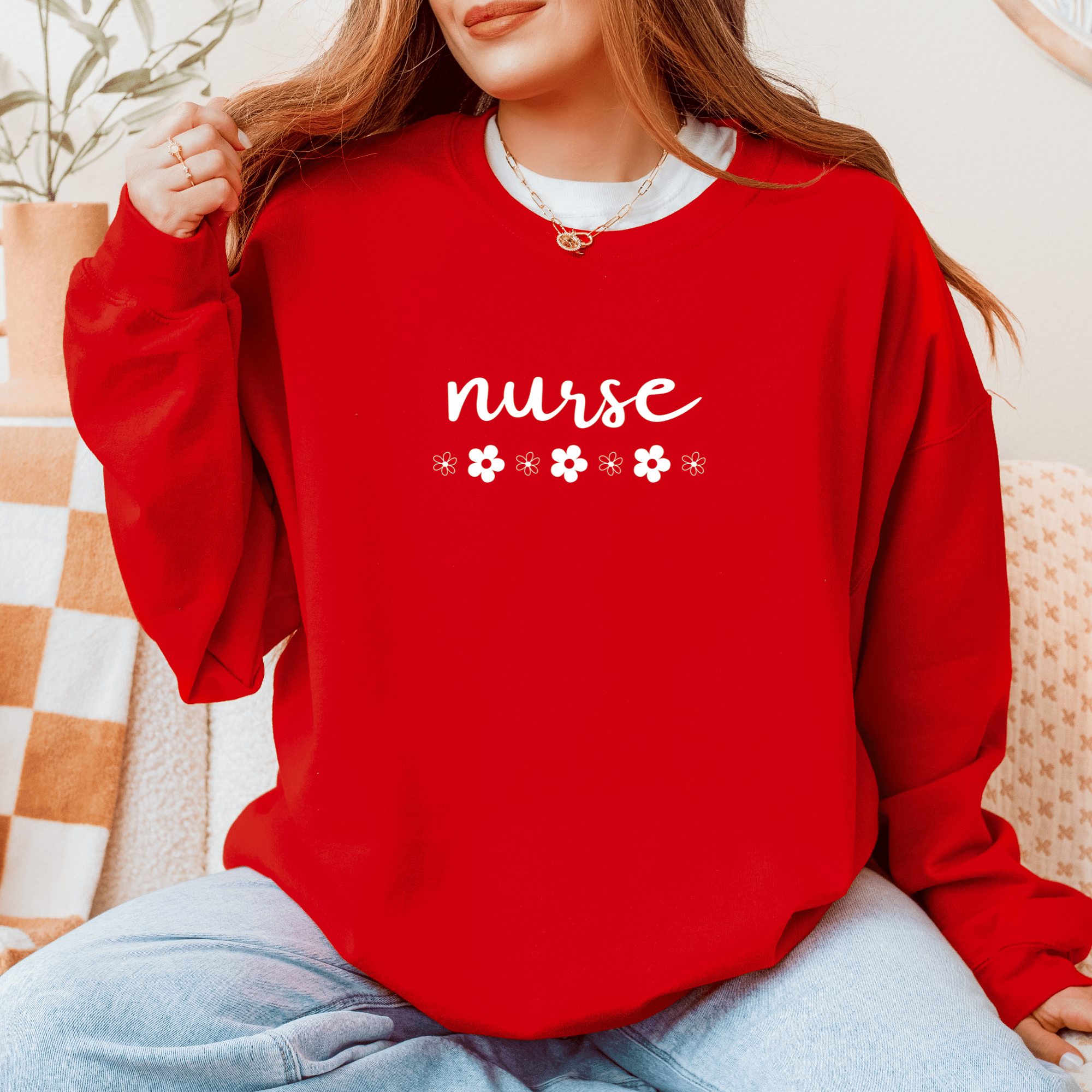 Nurse Flower Crewneck