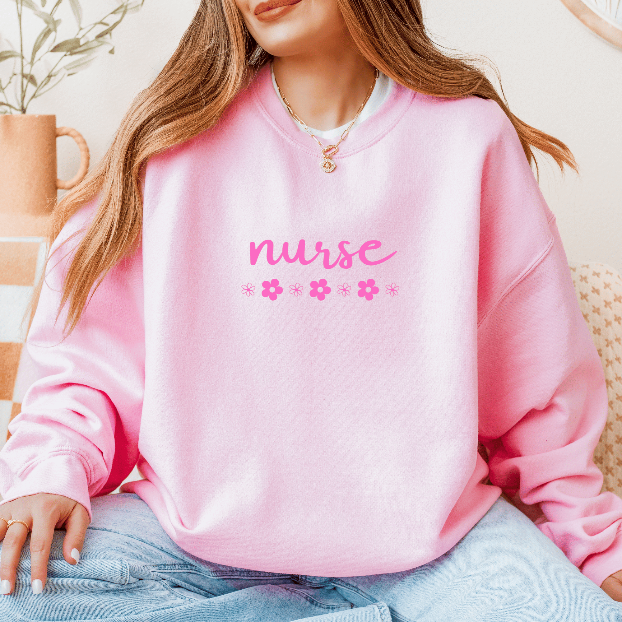 Nurse Flower Crewneck