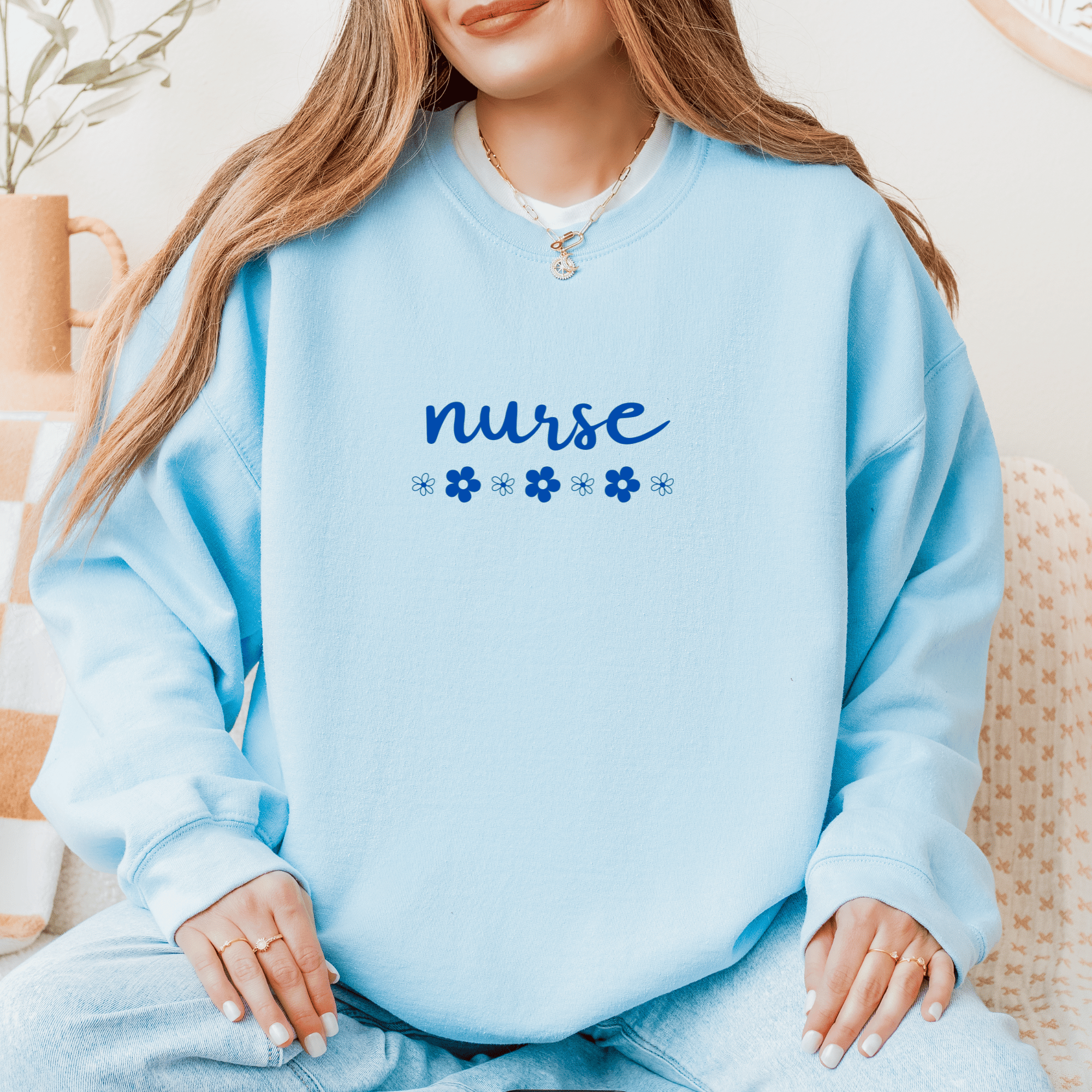 Nurse Flower Crewneck
