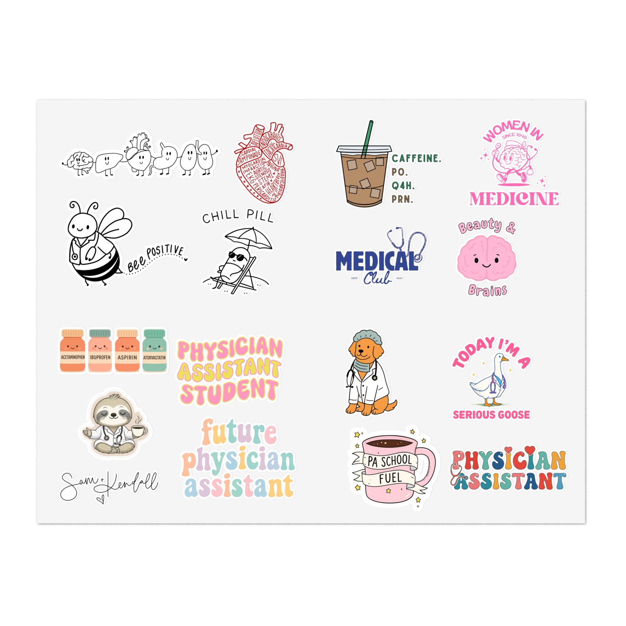 Medical Sticker Sheet